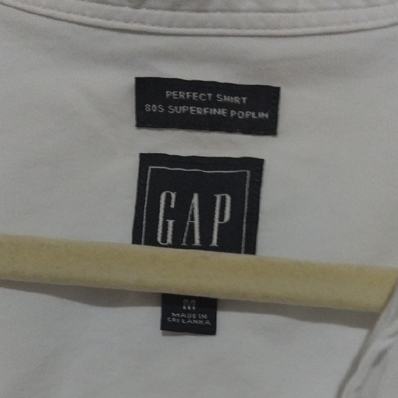 GAP White Fitted 3/4 Sleeve Button Down Shirt - Picture 6 of 6